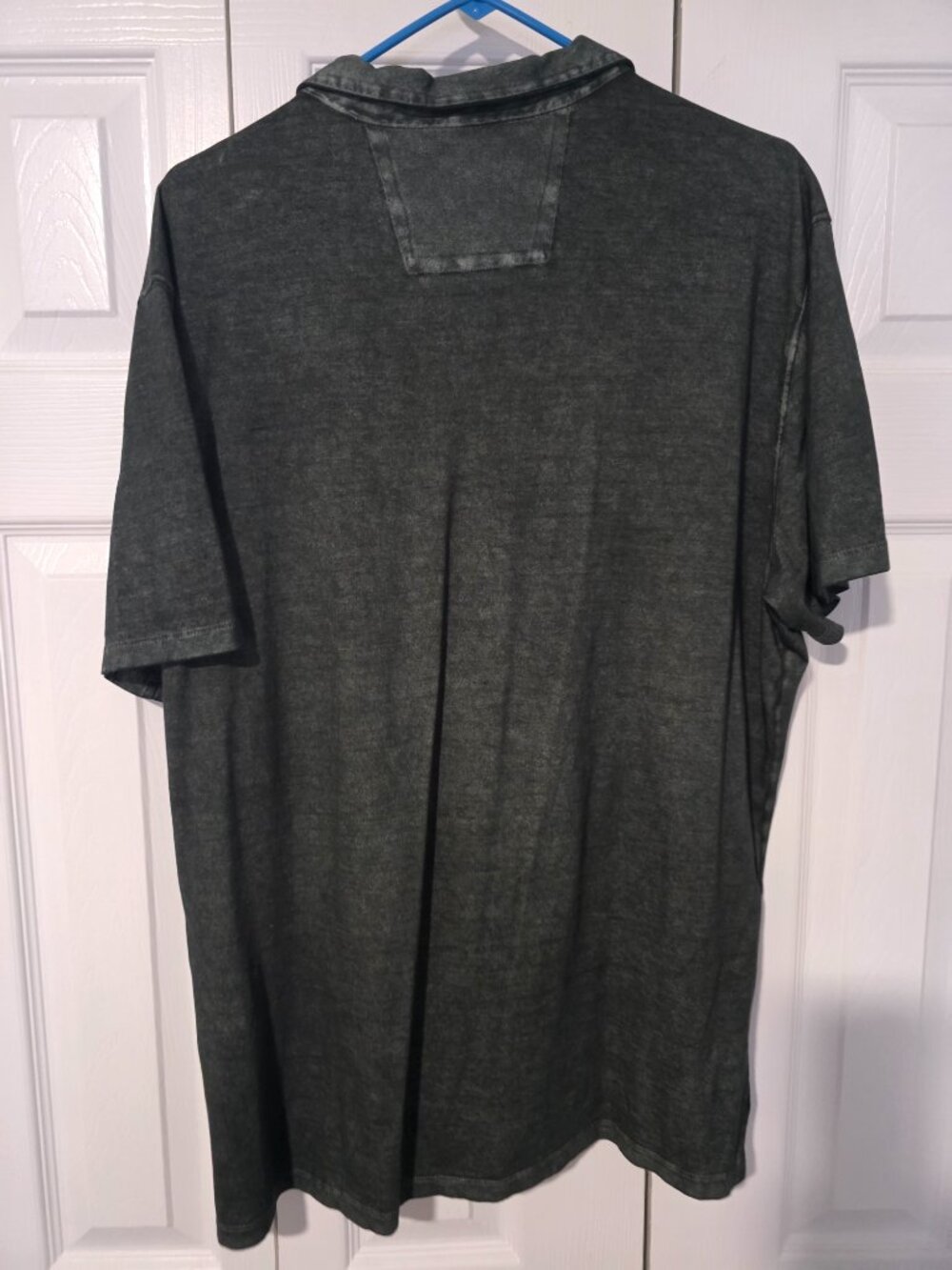 John Varvatos Star USA Men’s XL Charcoal Black Washed Polo Shirt - Picture 3 of 3